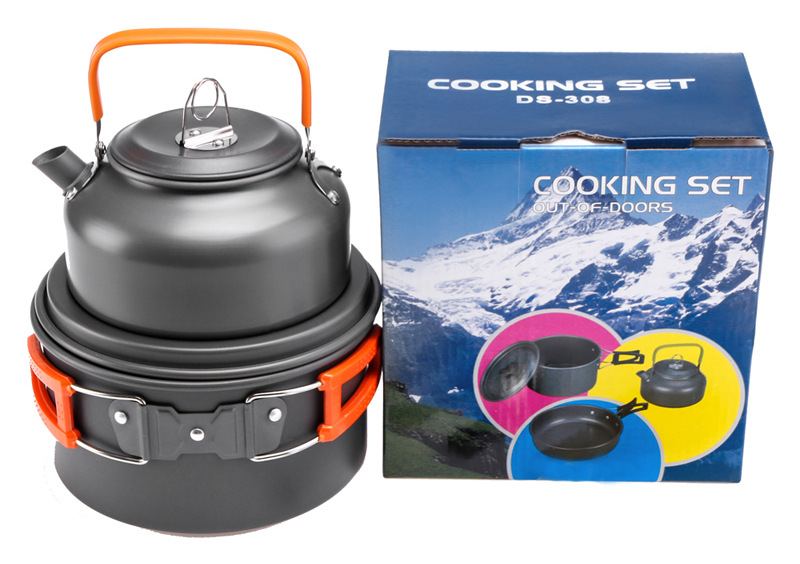 Goat Camping Outdoor Portable Teapot Cookware Lightweight Outdoor Cooking Set for Hiking Backpacking Cooking Picnic